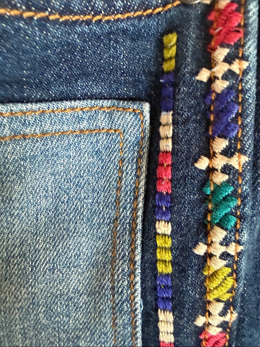 Johnny Was Contrast Wide Leg Jean - Picture 8 of 8